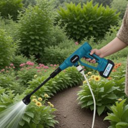Traderight Cordless Pressure Washer 50Bar/725PSI Dual 4000mAh 6-in-1 Nozzle LCD