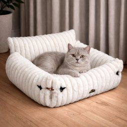 Skylos Pet Sofa Couch Bed for Cats Small Dog Washable Expandable Soft Deep Sleep