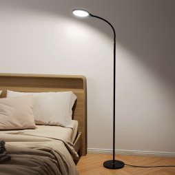 Emitto LED Floor Lamp Dimmable Standard Reading Light Remote Adjustable Angle