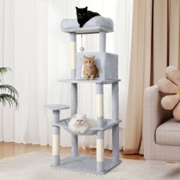 Skylos 143cm Cat Tree Multilevel Scratching Post Climbing Tower Activity Centre