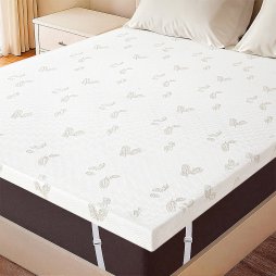 Lavio Mattress Topper Memory Foam Super King Dual Layer Pressure Relief Washable