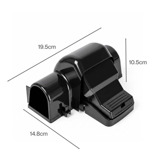 TOQUE Mouse Trap Quick Tunnel Catch Safe Reusable Indoor for Kitchen Black 4pc