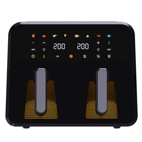 Spector 12L Dual Zone Air Fryer 2600W Oil Free Oven Cooker Touch Control Black