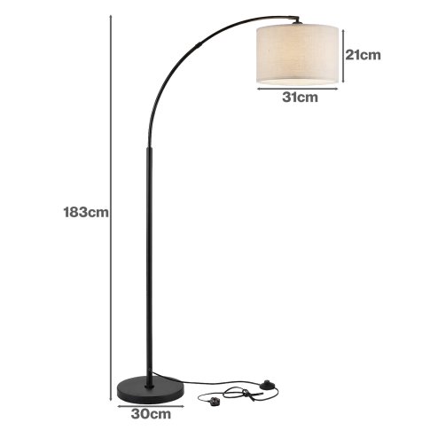 Emitto Standard Floor Lamp Dimmable Standing Lamp Smart Control Adjustable Timer