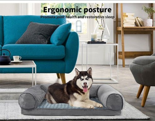 Skylos Orthopedic Pet Calming Bed Extra Large Foam Plush Dog Nest Mattress Mat