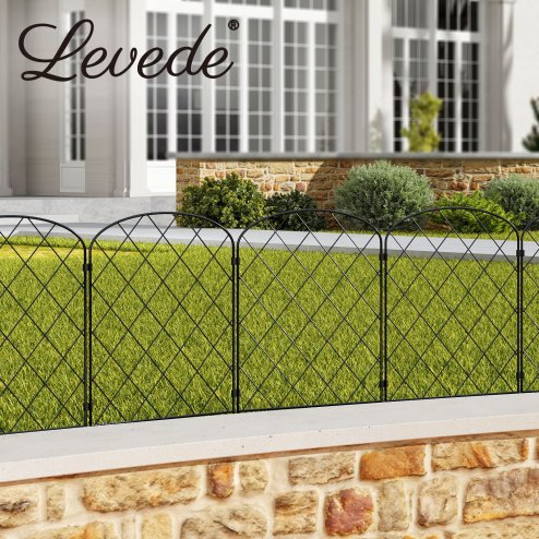 Levede 10 Pack Animal Barrier Metal Decorative Garden Fence Pet Border Outdoor