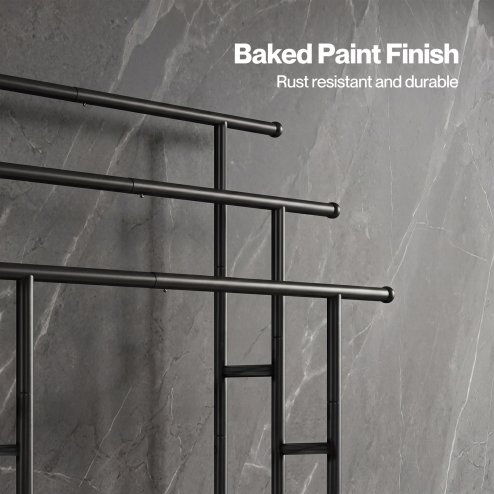 Levede Towel Rail Metal Rack With Basket 3-Tier Storage Anti-Slip Foot Black