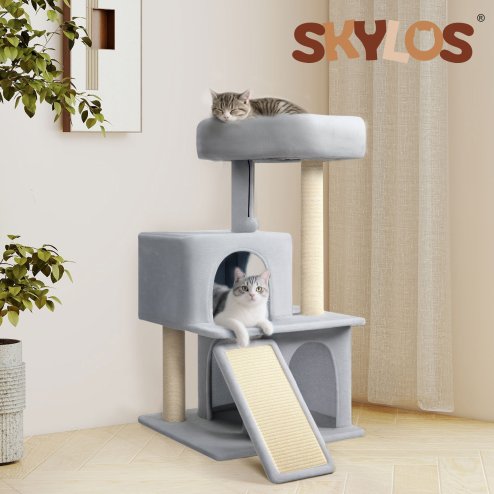 Skylos Cat Tree Tower Multi-Level Scratching Posts Condo House Cat Furniture