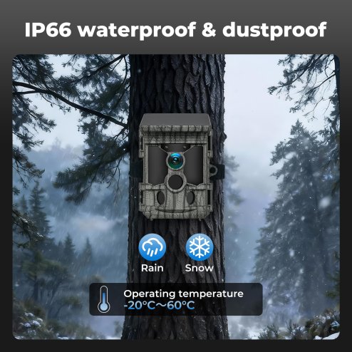 Centra Solar Trail Camera 4K 112MP Hunting Game Cam Wifi Bluetooth 64GB Card