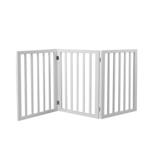 Skylos Pet Gate Wooden Dog Fence Baby Safety Barrier Indoor Stairway Doorway