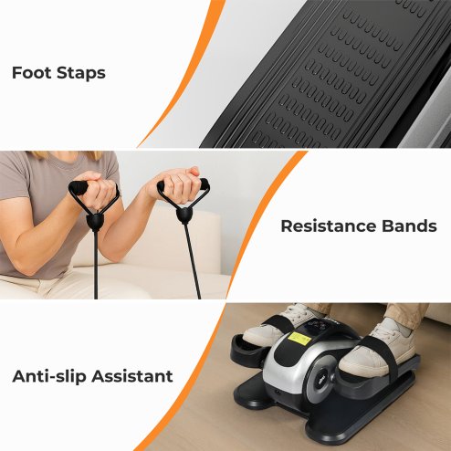 Centra Elliptical Machine Under Desk Foot Pedal Arm Exerciser Remote Rehab User