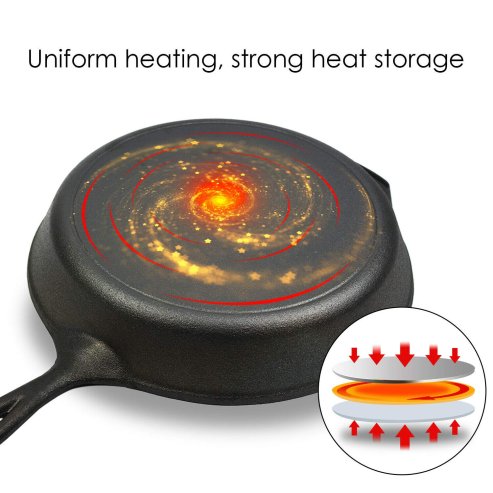 Toque Frying Pan Non Stick Cast Iron 30cm Steak Skillet Round BBQ Grill Camping