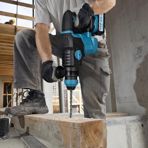 Traderight 21V Cordless Rotary Hammer Drill SDS Plus Concrete Impact Drill Tool