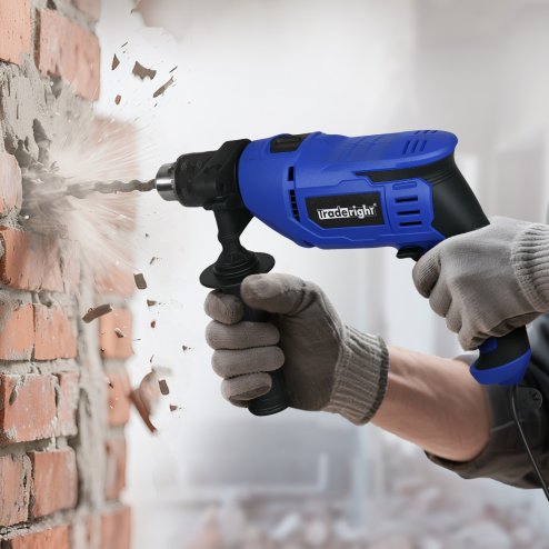 Traderight Electric Hammer Drill 13mm Chuck Powerful Variable Speed Corded DIY