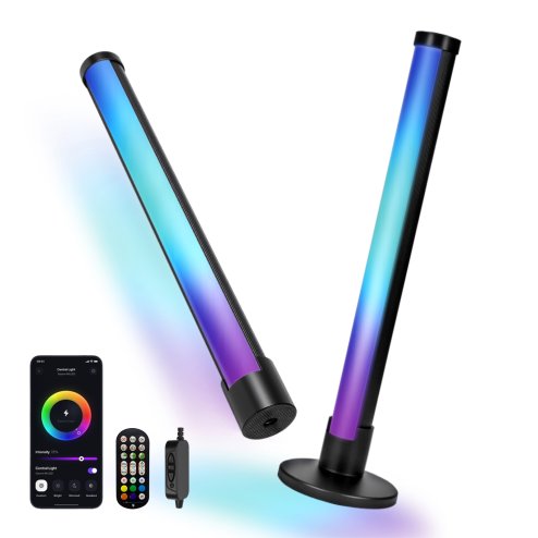 Emitto 2x Smart RGB LED Light Bars Game Ambient Lamps Color Changing Music Timer Image