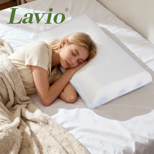 Lavio Luxury Pillow Firm Side Support Memory Foam with Soft Side Foam Reversible