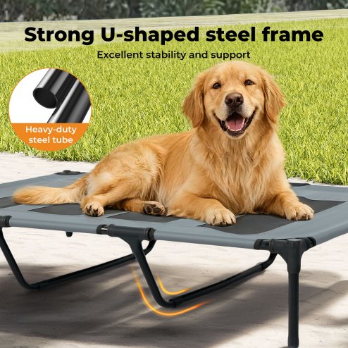 Skylos Raised Dog Bed Elevated Pet Bed Portable Outdoor Camping Cooling Mesh