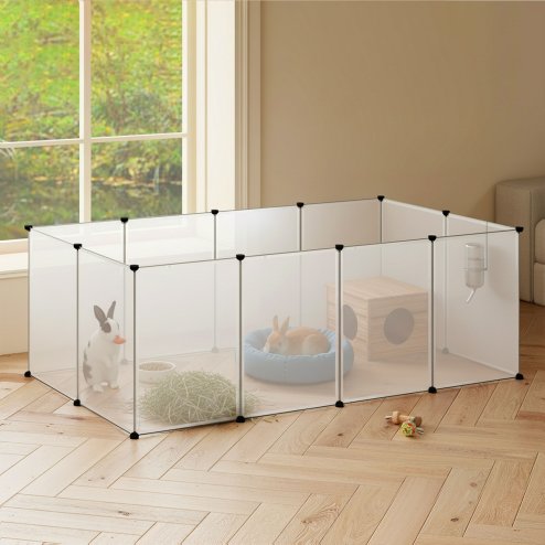 Small Animal Playpen DIY Plastic Pet Fence for Rabbit Hamster Puppy Guinea Run
