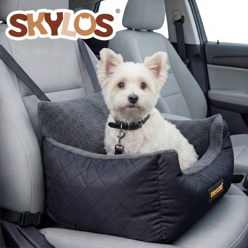 Skylos Dog Car Seat Travel Bed Carrier Pet Booster Seat Basket Portable Puppy