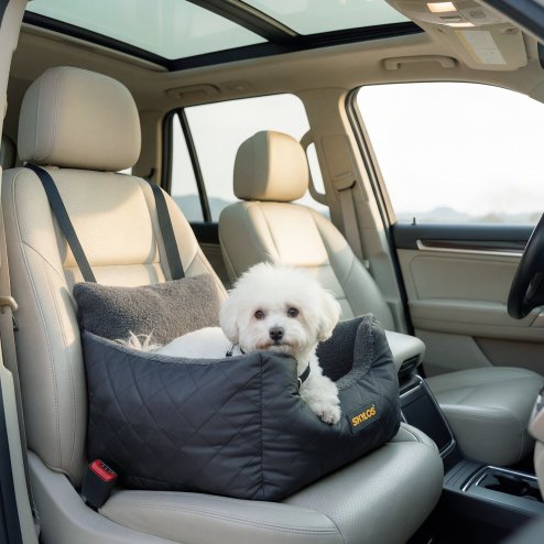Skylos Dog Car Seat Travel Bed Carrier Pet Booster Seat Basket Portable Puppy
