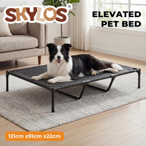 Skylos Elevated Dog Bed Large Mesh Raised Pet Cot Waterproof Indoor Outdoor