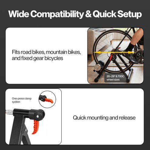 MONVELO Turbo Trainer Magnetic Bike Training Stand 6 Level Resistance Indoor