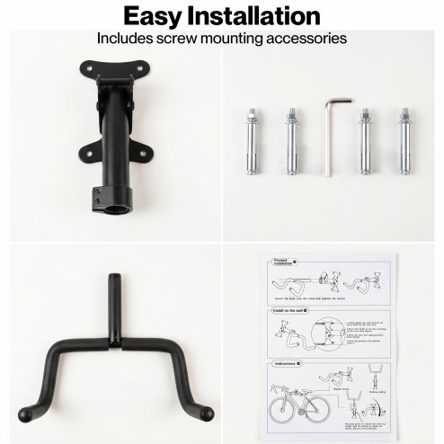 MONVELO Bike Wall Mount Rack Foldable Bicycle Storage Hanger Holder Adjustable