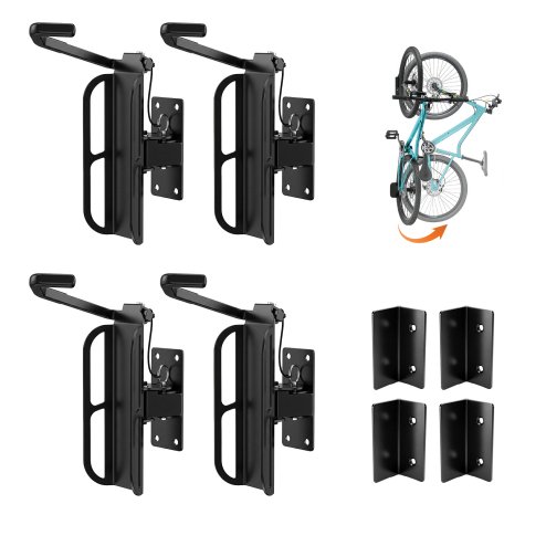 MONVELO Bike Rack Hook-mounted Parking Rack Swivel Wall Mount Bike Storage 4PCS Image