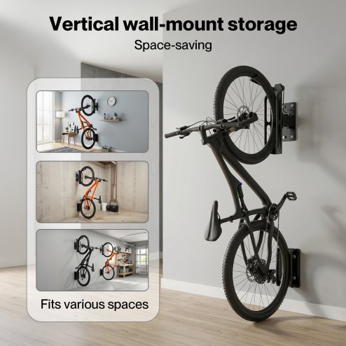 MONVELO Bike Rack Hook-mounted Parking Rack Swivel Wall Mount Bike Storage 4PCS