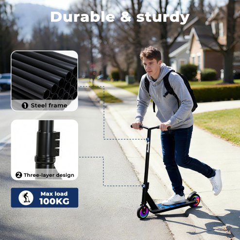 Monvelo Stunt Scooter for Kids Adult 360° Freestyle Trick Upgrade Metal Wheel
