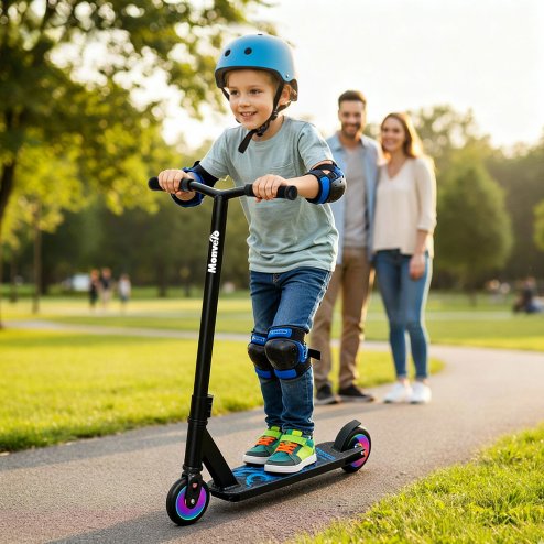 Monvelo Stunt Scooter for Kids Adult 360° Freestyle Trick Upgrade Metal Wheel