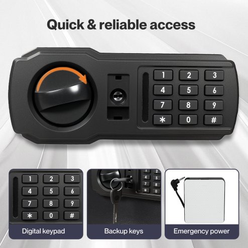Levede Safe Box Digital Home Office Security Fireproof Code Emergency Key 31L