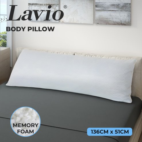 Lavio Long Bolster Pillow Memory Foam Pregnancy Nursing Maternity Body Support