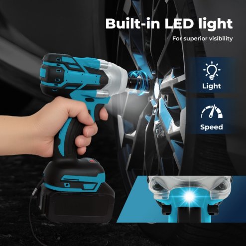 Traderight 21V Brushless Impact Wrench Drill 1/2
