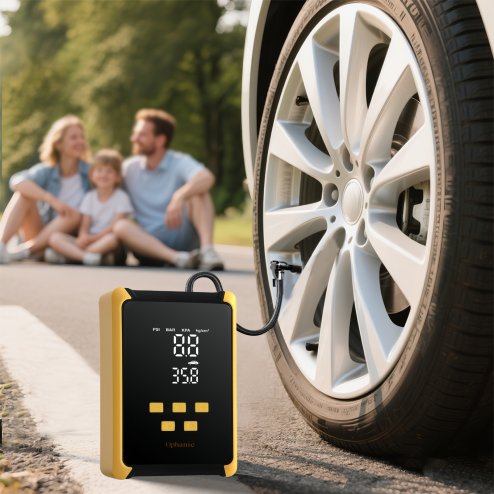 Manan 12V 150PSI Portable Tire Inflator Air Compressor Dual Display LED Light