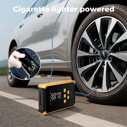 Manan 12V 150PSI Portable Tire Inflator Air Compressor Dual Display LED Light