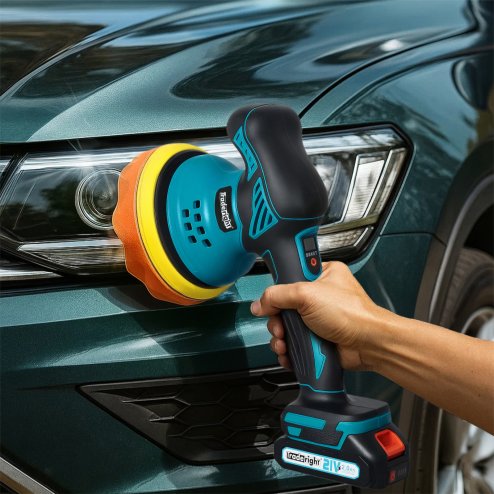 Traderight Cordless Car Polisher Buffer Sander Polishing Machine with 2 Battery