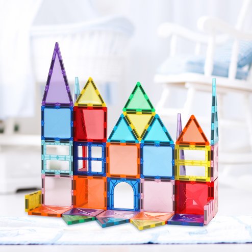 Dekko Kids Magnetic Building Blocks Magnetic Tiles Educational Construction Toy