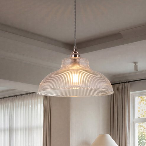 Emitto Ceiling Light Shade Pendant Glass Lamp Bistro Adjustable Clear Color