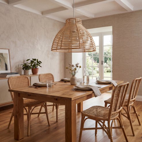 Emitto Ceiling Light Shade Wicker Basket Style Plastic Lampshade Pendant 2PCS