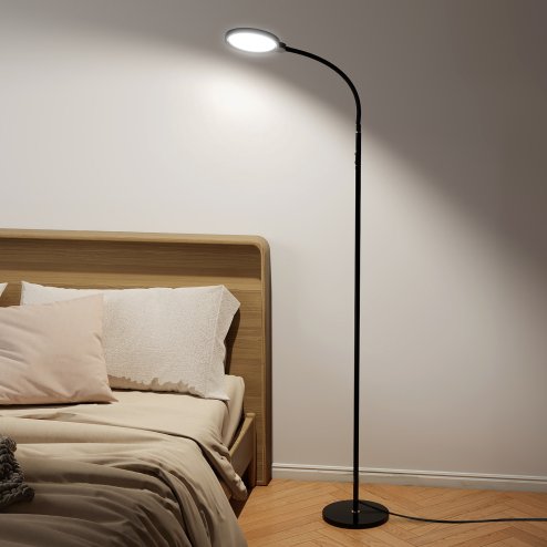 Emitto LED Floor Lamp Dimmable Standard Reading Light Remote Adjustable Angle Image