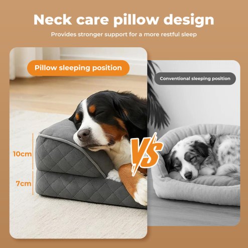 Skylos Orthopedic Dog Bed Memory Foam Pet Mattress Calming Washable Waterproof