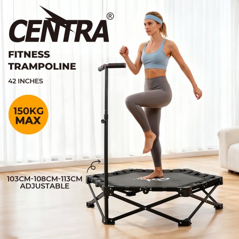 Centra 42 inch Trampoline Handrail Rebounder Folding Fitness Exercise Home