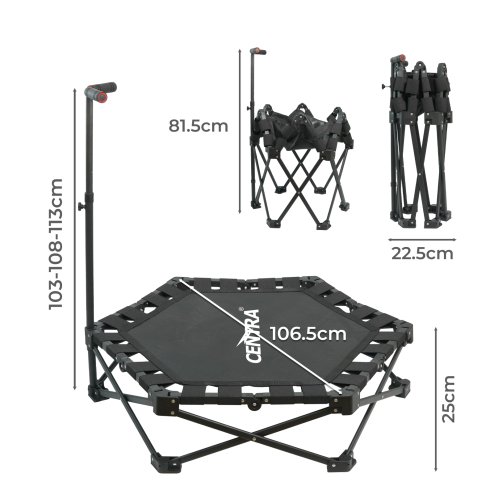 Centra 42 inch Trampoline Handrail Rebounder Folding Fitness Exercise Home