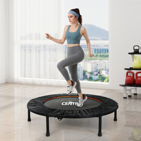 Centra 40 Inch Mini Trampoline Bounce Round Exercise Home Gym Fitness Rebounder