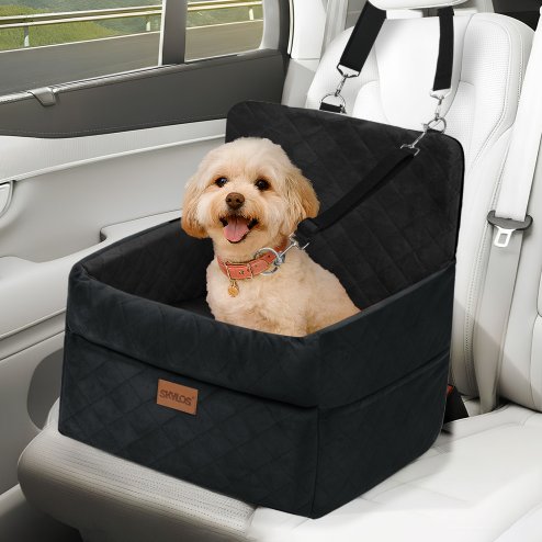 Skylos Dog Booster Car Seat Portable Travel Carrier Bed Basket Pet Puppy Black
