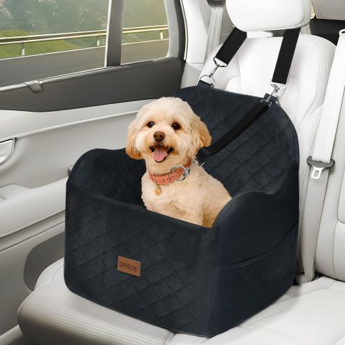 Skylos Dog Booster Car Seat Portable Pet Puppy Travel Carrier Bed Basket Black
