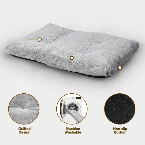 Skylos Extra Large Dog Bed Mattress Plush Cushion Washable Pet Crate Pad Mat