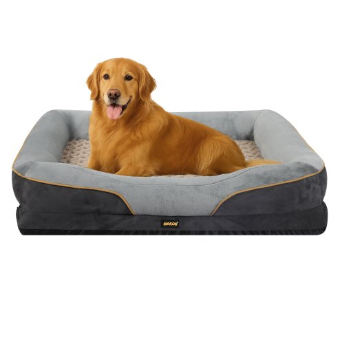 Skylos 101cm Dog Bed Orthopedic Memory Foam Pet Cushion Washable Puppy Mattress