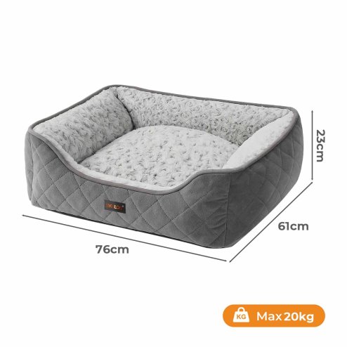 Skylos Dog Bed Large Pet Cushion for Calming Anti Anxiety Fluffy Plush Washable